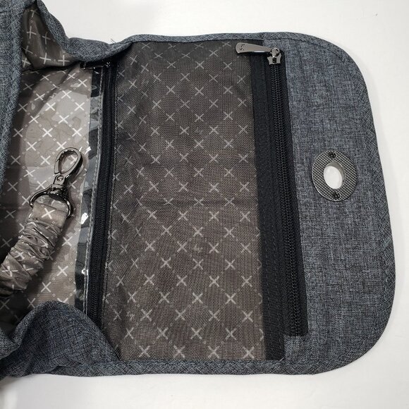 Lug Moped Purse Womens Heathered Grey Crossbody Shoulder Day Bag EUC - Picture 6 of 11